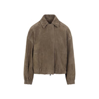Brunello Cucinelli Suede Leather Jacket Women
