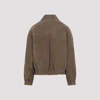 Brunello Cucinelli Suede Leather Jacket Women