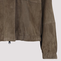Brunello Cucinelli Suede Leather Jacket Women