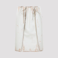 Prada Calf Leather Midi Skirt Women