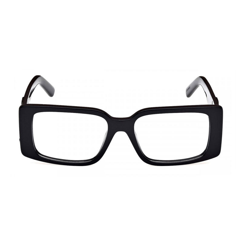 MCM Eyeglasses Rectangle Full Rim, Shiny Black Frame and Clear Demo Lenses Lens MW5003001