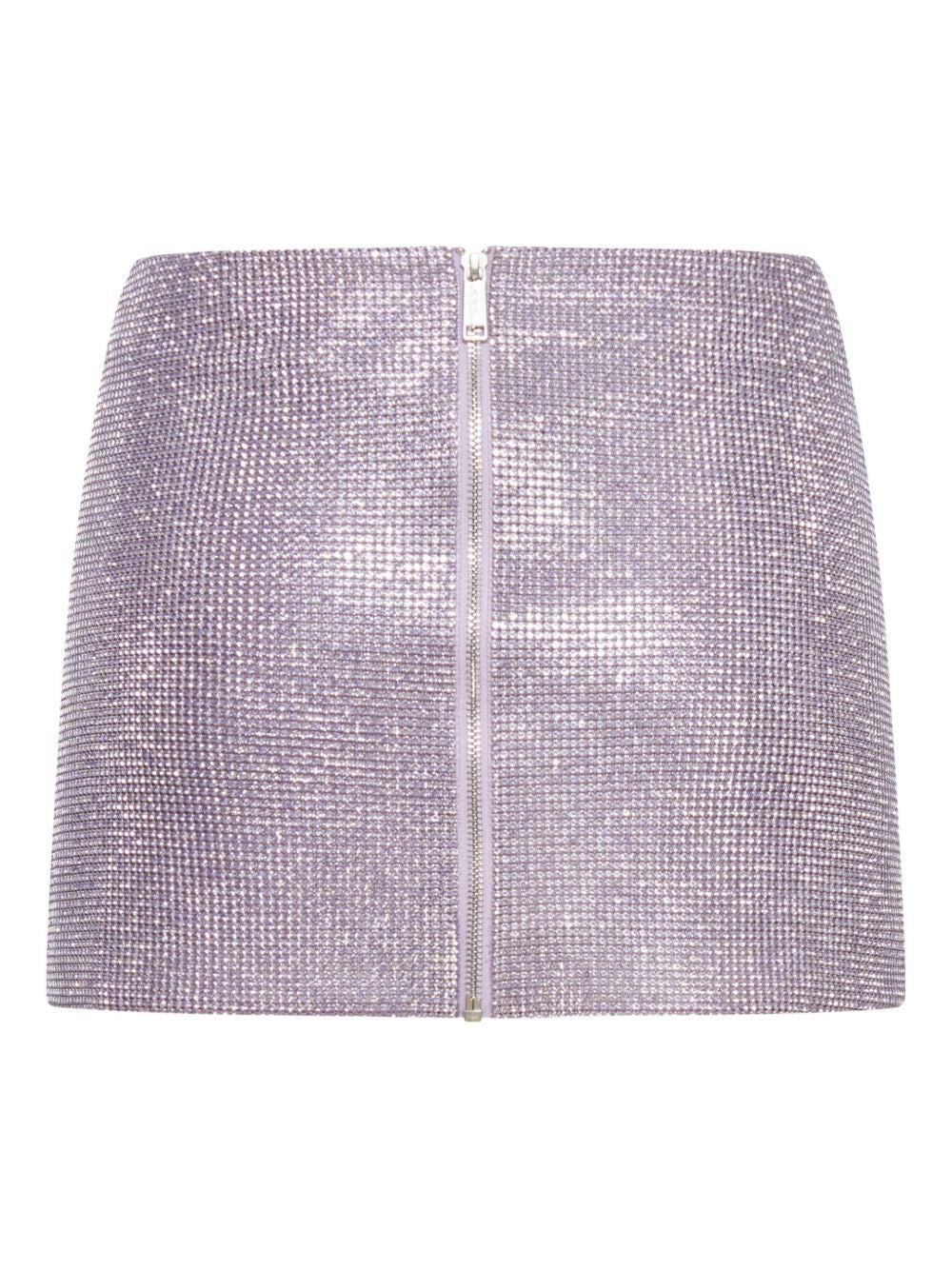 Self-Portrait Women Metallic Mesh Skirt