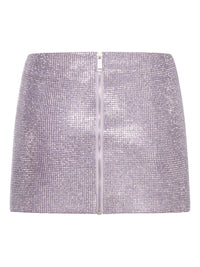 Self-Portrait Women Metallic Mesh Skirt