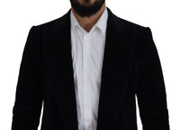 Dolce & Gabbana Black Cotton Cardigan Long Coat Men Men's Jacket