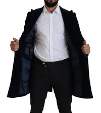 Dolce & Gabbana Black Cotton Cardigan Long Coat Men Men's Jacket