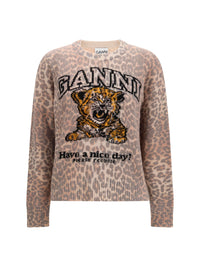 Ganni Women Tiger-Print Sweater