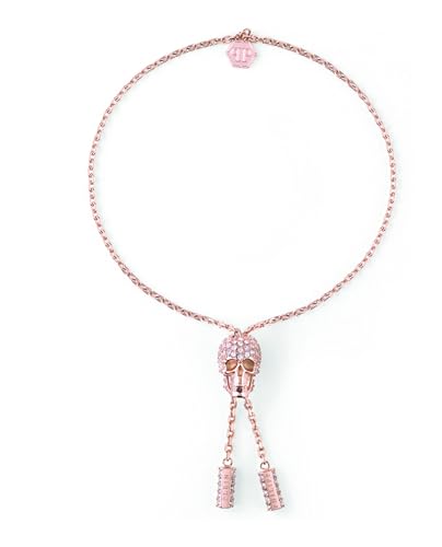 Philipp Plein Womens Sliding $kull Crystal Cable Chain Bracelet