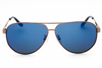 BMW BMW Sunglasses Aviator Full Rim, Bronze/Blue Frame and Blue Lens BW0061-H38V
