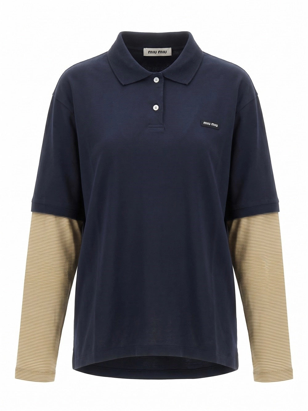 Miu miu Miu Miu Women Polo Shirt With Jersey Sleeves