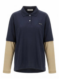 Miu miu Miu Miu Women Polo Shirt With Jersey Sleeves