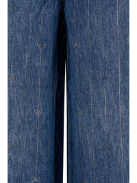 SELF-PORTRAIT Self-Portrait Women Crystal-Striped Jeans