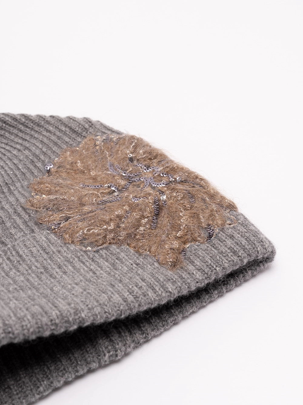 Brunello Cucinelli Women Cashmere Beanie With Floral Embroidery
