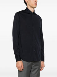 Brunello Cucinelli Men Jersey Shirt With Spread Collar