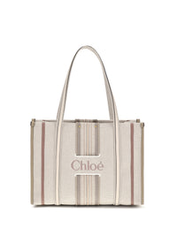 Chloé Women Woody Loop Canvas Tote Bag