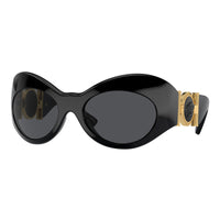 Versace Sunglasses Geometric Full Rim, Black Frame and Dark Grey Lens VE4462GB1/87