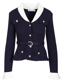 Self-Portrait Women Ribbed Cardigan