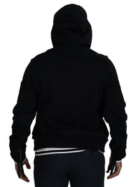 Dolce & Gabbana Black Polyester Hooded Full Zip Men's Jacket