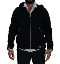 Dolce & Gabbana Black Polyester Hooded Full Zip Men's Jacket