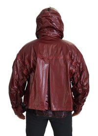 Dolce & Gabbana Bordeaux Cotton Hooded Full Zip Men's Jacket