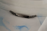 Dolce & Gabbana White Cotton Logo Embroidery Denim Men's Jacket