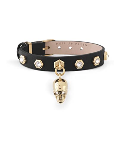 Philipp Plein Womens 3D $kull Crystal Calf Leather Bracelet