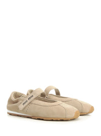 Miu Miu Women “Plume” Suede Ballerinas