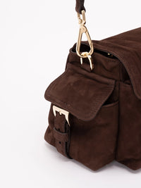 Prada Prada Women Prada Explore Medium Suede Bag