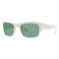 Celine Sunglasses Square Full Rim, Ivory Frame and Green Lens CL40079I25N