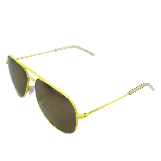 Saint Laurent Men's Yellow Metal Classic 11 Aviator Sunglasses