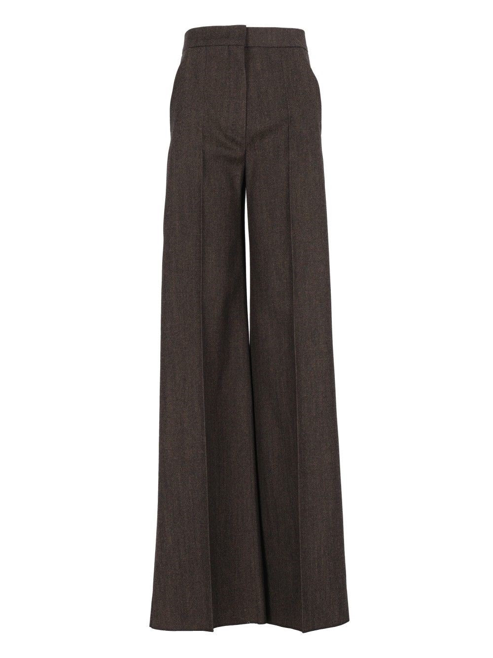 Max Mara Women Denim-Effect Wool Trousers