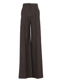 Max Mara Women Denim-Effect Wool Trousers