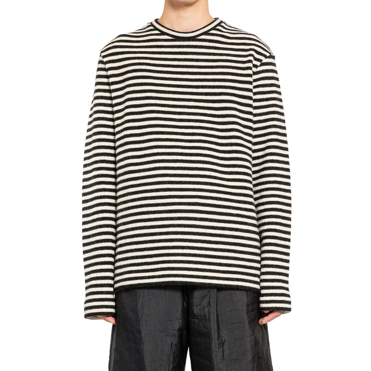 Jil Sander Striped Wool Compact Jersey T-Shirt Men