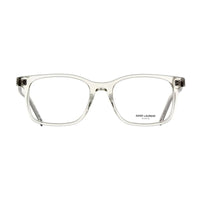 Saint Laurent Eyeglasses Square Full Rim, Beige Frame and Clear Demo Lens Lens SLM120004