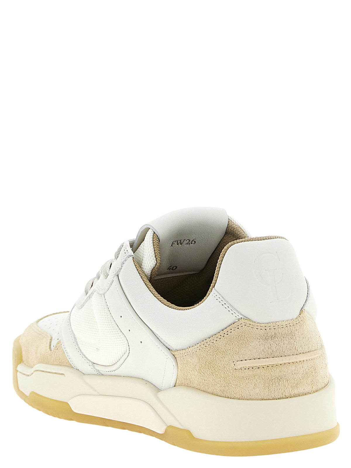 Christian Louboutin Men Beige 'Bsktball 1 Retro' Sneakers