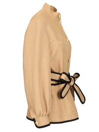 Valentino Garavani Women Embroidered Twill Jacket With Belt