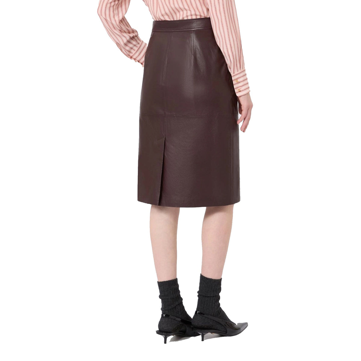 Max Mara Studio Max Mara Studio Timore Leather Pencil Skirt Women