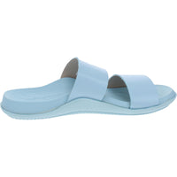 Libraa Womens Faux Leather Slip On Footbed Sandals