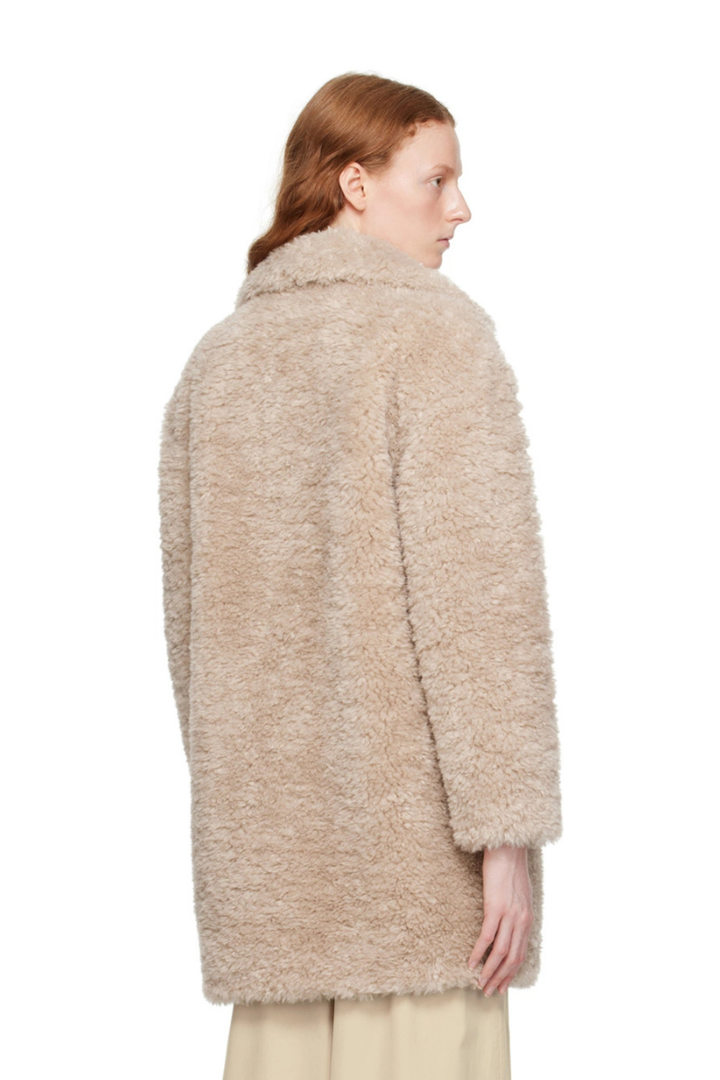 Herno Women's Beige Curly Coat
