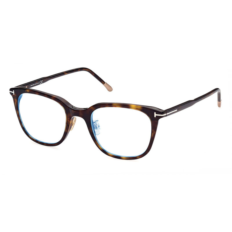 Tom Ford Eyeglasses Square Full Rim, Light Gray Frame and Clear Blue Light Block Lens FT5776-D-B020