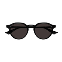Bottega Veneta Sunglasses Round Full Rim, Black Frame and Grey Lens BV1260S005