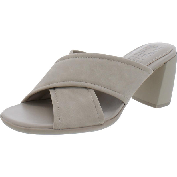 Genn-Rhythm Womens Criss-Cross Front Slip On Heels