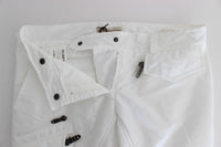 Ermanno Scervino White Nylon Padded Slim Fit Cargo Women's Pants