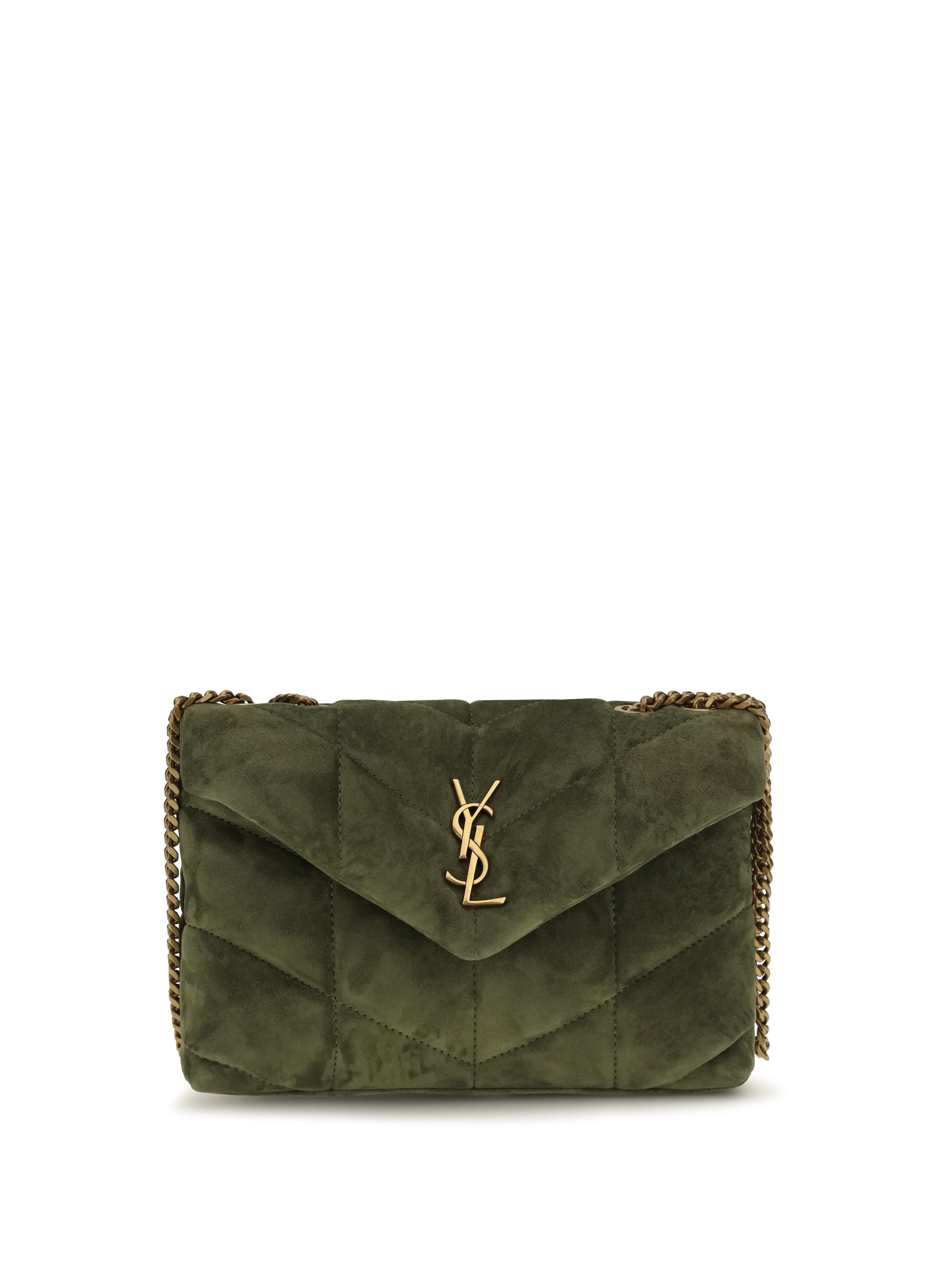 SAINT LAURENT Saint Laurent Women Loulou Puffer Toy Suede Shoulder Bag