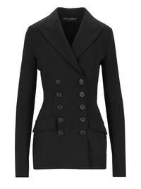 Dolce & Gabbana Women Double-Breasted Stretch Blazer