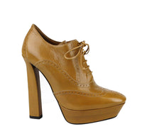 Bottega Veneta Women's Brown Leather Lace-up Platform Heel Boot16