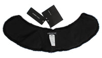 Dolce & Gabbana Black Mink Fur Shoulder Collar Women's Scarf