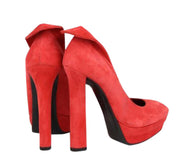 Bottega Veneta Women's Suede Platform Heel Pump 333003