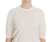Dolce & Gabbana White 100% Cashmere Women's Sweater