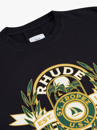 RHUDE MEN'S ST.TROPEZ YACHT CREST TEE