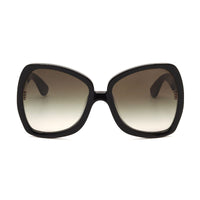 Tom Ford Sunglasses Butterfly Full Rim, Shiny Black Frame and Smoke Gradient Lens FT122201B